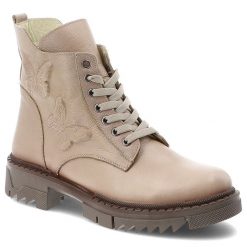 Beżowe Botki Artiker Eleganckie Skórzane Buty. Brązowe botki Artiker, bez wzorów, ze skóry, eleganckie, bez obcasa, bez zapięcia. Za 369.00 zł.