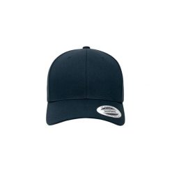 Bawełniana czapka Flexfit Retro. Niebieskie czapki z daszkiem FLEXFIT, bez wzorów, z bawełny, retro. Za 132.00 zł.