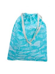 Overbeck and Friends Worek "Crazy Fish" w kolorze turkusowym - 27 x 37 cm rozmiar: onesize. Niebieskie shopper bag Overbeck and Friends, bez wzorów, z bawełny, bez dodatków. Za 23.95 zł.