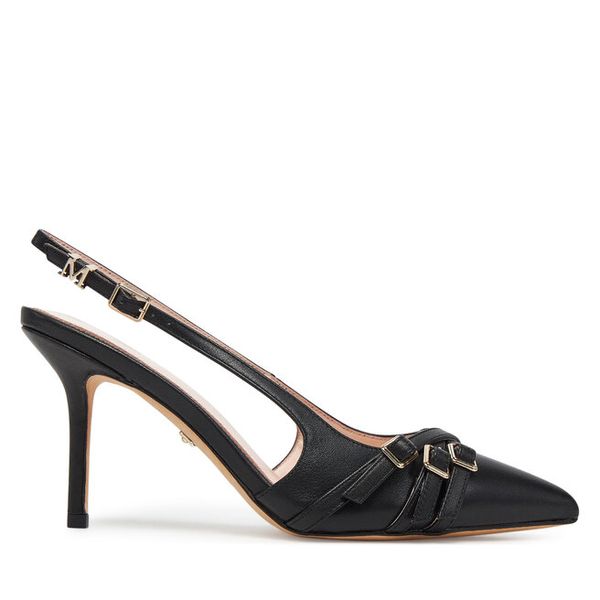 Szpilki Marciano Guess. Czarne sandały Marciano Guess, z aplikacjami, bez obcasa, na szpilce, bez zapięcia. Za 599.99 zł.