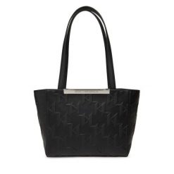 Torebka KARL LAGERFELD. Czarne shopper bag KARL LAGERFELD, bez wzorów, bez dodatków. Za 699.99 zł.