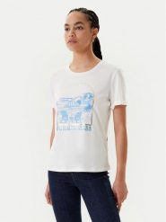 Morgan T-Shirt 251-DVIBES Biały Regular Fit. Białe t-shirty Morgan, m, bez wzorów, z bawełny, bez kołnierzyka, bez ramiączek. Za 139.99 zł.