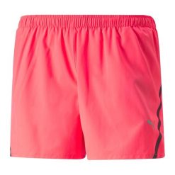Spodenki treningowe damskie PUMA Run Ultraweave S Woven 3". Czerwone szorty sportowe Puma, bez wzorów, z materiału, do biegania. Za 182.40 zł.