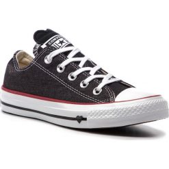 Trampki CONVERSE - Ctas Ox 163309C Black/White/Garnet. Szare trampki Converse, bez wzorów, z gumy, sportowe, bez zapięcia. W wyprzedaży za 209.00 zł.