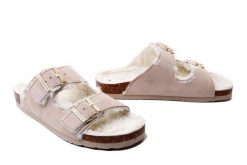 DR. BRINKMANN 320061-08 crema, klapki damskie. Brązowe klapki Dr. Brinkmann, bez wzorów, bez obcasa, bez zapięcia. Za 164.95 zł.