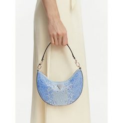 Torebka Guess. Niebieskie torebki klasyczne Guess, z aplikacjami, klasyczne, bez dodatków. Za 471.99 zł.
