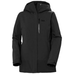 Damska kurtka narciarska z kapturem Helly Hansen Snowplay. Czarne kurtki narciarskie Helly Hansen, l, bez wzorów, z dzianiny, z kapturem, narciarskie, primaloft. Za 1,416.40 zł.