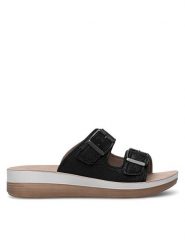 Inblu Klapki FT020400 Czarny. Czarne klapki Inblu, bez wzorów, z syntetyku, bez obcasa, bez zapięcia. Za 119.99 zł.