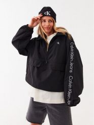 Calvin Klein Jeans Kurtka anorak J20J220733 Czarny Relaxed Fit. Czarne kurtki Calvin Klein Jeans, s, bez wzorów, z jeansu, bez kaptura. Za 499.99 zł.