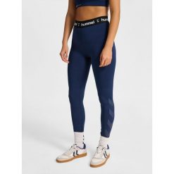 Damskie legginsy Hummel Pulse. Niebieskie legginsy Hummel, bez wzorów, sportowe. Za 168.00 zł.