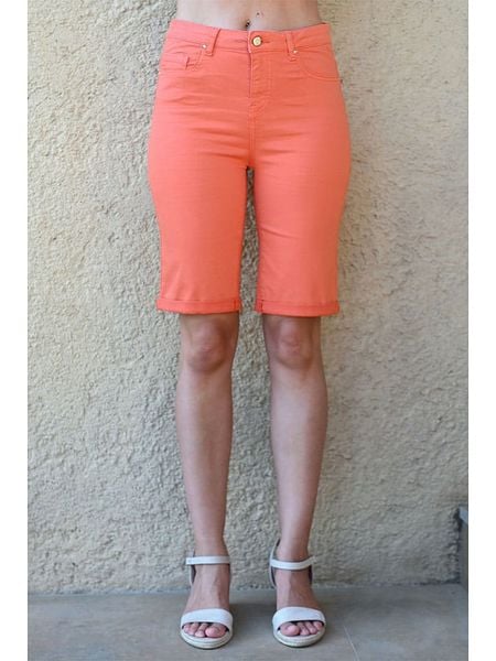 Bleu d'Azur Bermudy "Josie" w kolorze pomarańczowym rozmiar: 46. Pomarańczowe szorty Bleu d'Azur, z aplikacjami, ze skóry, klasyczne. Za 132.05 zł.