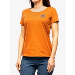 Koszulka bawełniana damska Fjallraven 1960 Logo T-shirt. Brązowe t-shirty sportowe Fjällräven, bez wzorów, z bawełny, bez ramiączek. Za 161.99 zł.