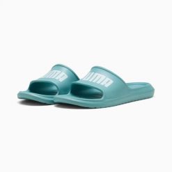 Klapki damskie Puma DIVECAT V2 LITE niebieskie 37482335 r 35.5. Niebieskie klapki Puma, bez wzorów, z materiału, bez obcasa, bez zapięcia. Za 106.46 zł.