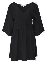 Banana Moon Sukienka letnia Agathe Holidays LHN01 Czarny Loose Fit. Czarne sukienki Banana Moon, m, bez wzorów, z wiskozy, bez kołnierzyka, bez ramiączek. Za 379.99 zł.