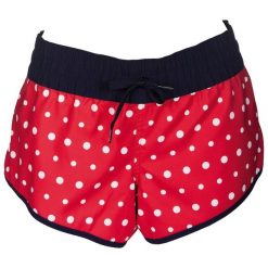 Spodenki kobiece Arena Dots Short. Czerwone szorty Arena, bez wzorów, z materiału. Za 89.99 zł.