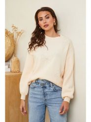 Soft Cashmere Sweter w kolorze beżowym rozmiar: 38/40. Brązowe swetry Soft Cashmere, bez wzorów, klasyczne, bez ramiączek. Za 164.40 zł.
