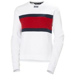 Bluza damska Helly Hansen Salt Crew. Białe bluzy bez kaptura Helly Hansen, bez wzorów, z bawełny, bez kaptura. Za 416.00 zł.