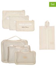 Charm 7-częściowy zestaw w kolorze beżowym rozmiar: onesize. Brązowe walizki Charm. Za 73.99 zł.