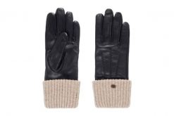 EMU AUSTRALIA W7016 Loch Gloves black/natural, rękawiczki damskie, rozmiar M/L. Czarne rękawiczki Emu Australia, bez wzorów, z dzianiny. Za 529.90 zł.