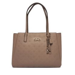Torebka Guess. Brązowe shopper bag Guess, z aplikacjami, bez dodatków. Za 799.99 zł.