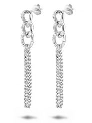 Eclat d'Argent Srebrne kolczyki-wkrętki rozmiar: onesize. Szare kolczyki Eclat d'Argent, z cyrkonią, srebrne. Za 130.99 zł.