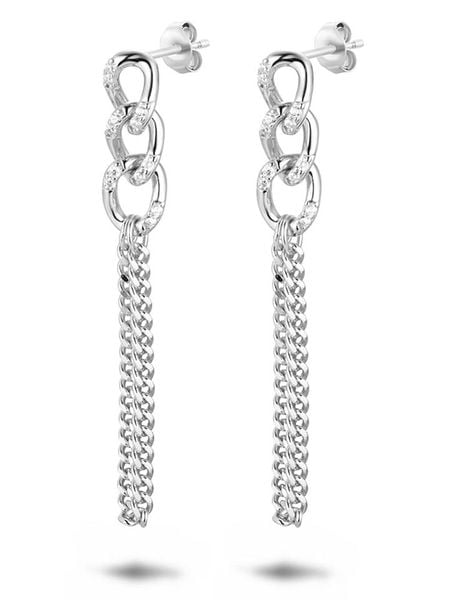 Eclat d'Argent Srebrne kolczyki-wkrętki rozmiar: onesize. Szare kolczyki Eclat d'Argent, z cyrkonią, srebrne. Za 130.99 zł.