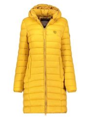 Geographical Norway Płaszcz pikowany "Atikotal" w kolorze żółtym rozmiar: XXL. Żółte płaszcze Geographical Norway, xxl, bez wzorów, bez kaptura. Za 187.52 zł.