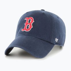 Czapka z daszkiem 47 Brand MLB Boston Red Sox CLEAN UP. Niebieskie czapki z daszkiem 47 Brand, na wiosnę, bez wzorów. Za 99.99 zł.