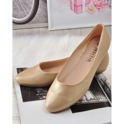 Modne damskie balerinki na wiosnę Beżowe /B6-2 2764 S122/ 37. Brązowe baleriny NoName, bez wzorów, bez obcasa, bez zapięcia. Za 29.90 zł.