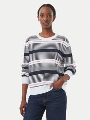Tommy Jeans Sweter Essential DW0DW23360 Niebieski jasny Regular Fit. Niebieskie swetry Tommy Jeans, xs, bez wzorów, z bawełny, bez ramiączek. Za 369.99 zł.
