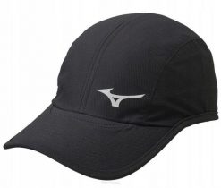 Czapka tenisowa Mizuno Dry Lite Cap czarny. Czarne czapki z daszkiem Mizuno, bez wzorów, klasyczne. Za 109.99 zł.