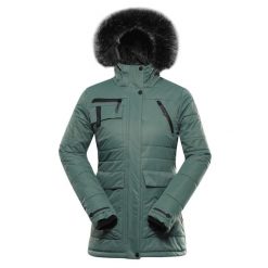 Kurtka damska zimowa wodoodporna Alpine Pro Werda. Zielone kurtki Alpine Pro, na zimę, m, bez wzorów, z materiału, eleganckie, z kapturem. Za 419.00 zł.