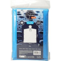 Płaszcz przeciwdeszczowy 100x124cm. Niebieskie kurtki przeciwdeszczowe Koopman, uniwersalny, bez wzorów, bez kaptura, trekkingowe. Za 6.98 zł.