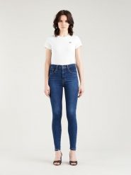 Levi´s Dżinsy "Mile" - Super Skinny fit - w kolorze granatowym rozmiar: W28/L26. Niebieskie jeansy l, z aplikacjami, klasyczne, z podwyższonym stanem. Za 184.46 zł.