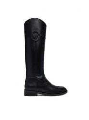 MICHAEL Michael Kors Kozaki Kimme 40F6KMFB5L Czarny. Czarne kozaki MICHAEL Michael Kors, bez wzorów, ze skóry, bez obcasa, na płaskiej podeszwie, bez zapięcia. Za 1,239.00 zł.