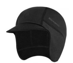 Zimowa czapka sportowa unisex Rockbros YPP043. Czarne czapki zimowe ROCKBROS, bez wzorów, z materiału, sportowe. Za 29.00 zł.