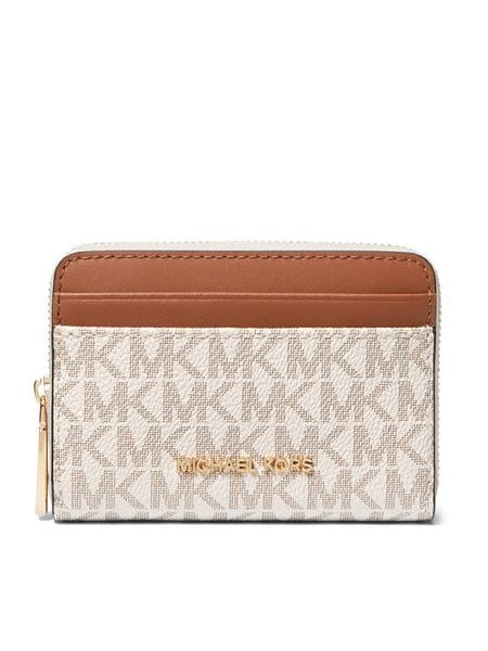 MICHAEL Michael Kors Portfel 32T4GJ6Z5B Beżowy. Brązowe portfele MICHAEL Michael Kors, bez wzorów, ze skóry. Za 360.99 zł.