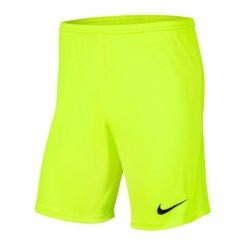 Spodenki Z Dzianiny Dla Dzieci Park III. Zielone szorty Nike, bez wzorów, z dzianiny, sportowe. Za 97.99 zł.