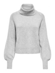 ONLY Sweter w kolorze szarym rozmiar: L. Szare swetry ONLY, l, bez wzorów, bez ramiączek. Za 85.45 zł.