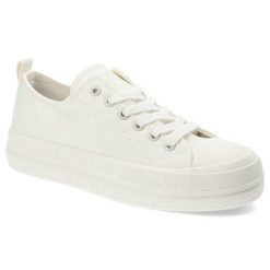 Białe Trampki Big Star Wygodne Obuwie Sportowe. Białe buty sportowe lifestyle BIG STAR, bez wzorów, z jeansu, klasyczne, bez zapięcia. Za 134.99 zł.