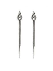 Patrizia Pepe Kolczyki 8JA051/M037-S137 Srebrny. Szare kolczyki Patrizia Pepe, srebrne. Za 339.99 zł.