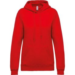 Bluza damska z kapturem Kariban. Czerwone bluzy KARIBAN, m, bez wzorów, z bawełny, eleganckie, bez ramiączek, z kapturem. Za 144.00 zł.