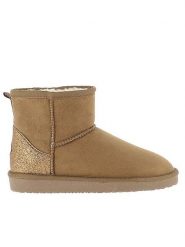 Blackfield Botki zimowe "Casablanca" w kolorze jasnobrązowym rozmiar: 38. Brązowe botki Blackfield, z aplikacjami, z materiału, z okrągłym noskiem, bez obcasa, na platformie, bez zapięcia. Za 91.34 zł.