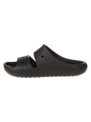Crocs Klapki w kolorze czarnym rozmiar: 41/42. Czarne klapki Crocs, bez wzorów, z materiału, klasyczne, bez obcasa, bez zapięcia. Za 124.95 zł.