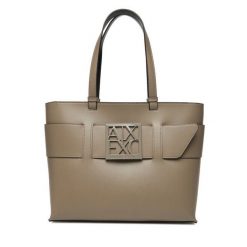 Torebka Armani Exchange. Brązowe torebki klasyczne Armani Exchange, bez wzorów, klasyczne, bez dodatków. Za 629.99 zł.