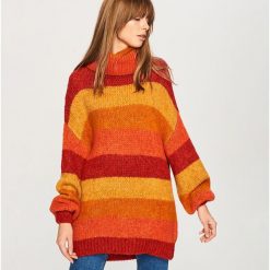 Golf oversize - Wielobarwn. Szare swetry Reserved. Za 159.99 zł.