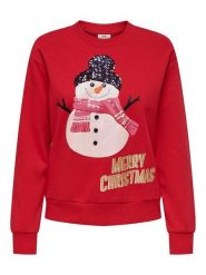 JDY Bluza "Paris" w kolorze czerwonym rozmiar: L. Czerwone bluzy JDY, l, bez wzorów, bez ramiączek, bez kaptura. Za 65.85 zł.