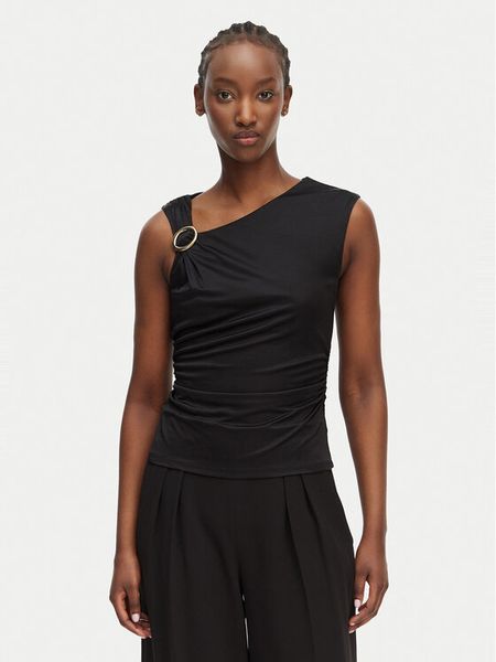 Marciano Guess Top G6GP02 K3068 Czarny Slim Fit. Czarne topy Marciano Guess, s, z aplikacjami, z wiskozy, bez kołnierzyka, bez ramiączek. Za 309.99 zł.