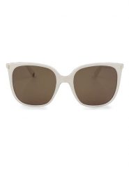 Polaroid Damskie okulary przeciwsłoneczne w kolorze kremowo-brązowym rozmiar: 56. Brązowe okulary przeciwsłoneczne Polaroid, bez wzorów, z tworzywa sztucznego, szklane. Za 144.95 zł.