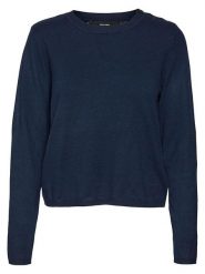 Vero Moda Sweter w kolorze granatowym rozmiar: S. Niebieskie swetry Vero Moda, s, bez wzorów, ze splotem, bez ramiączek. Za 70.41 zł.